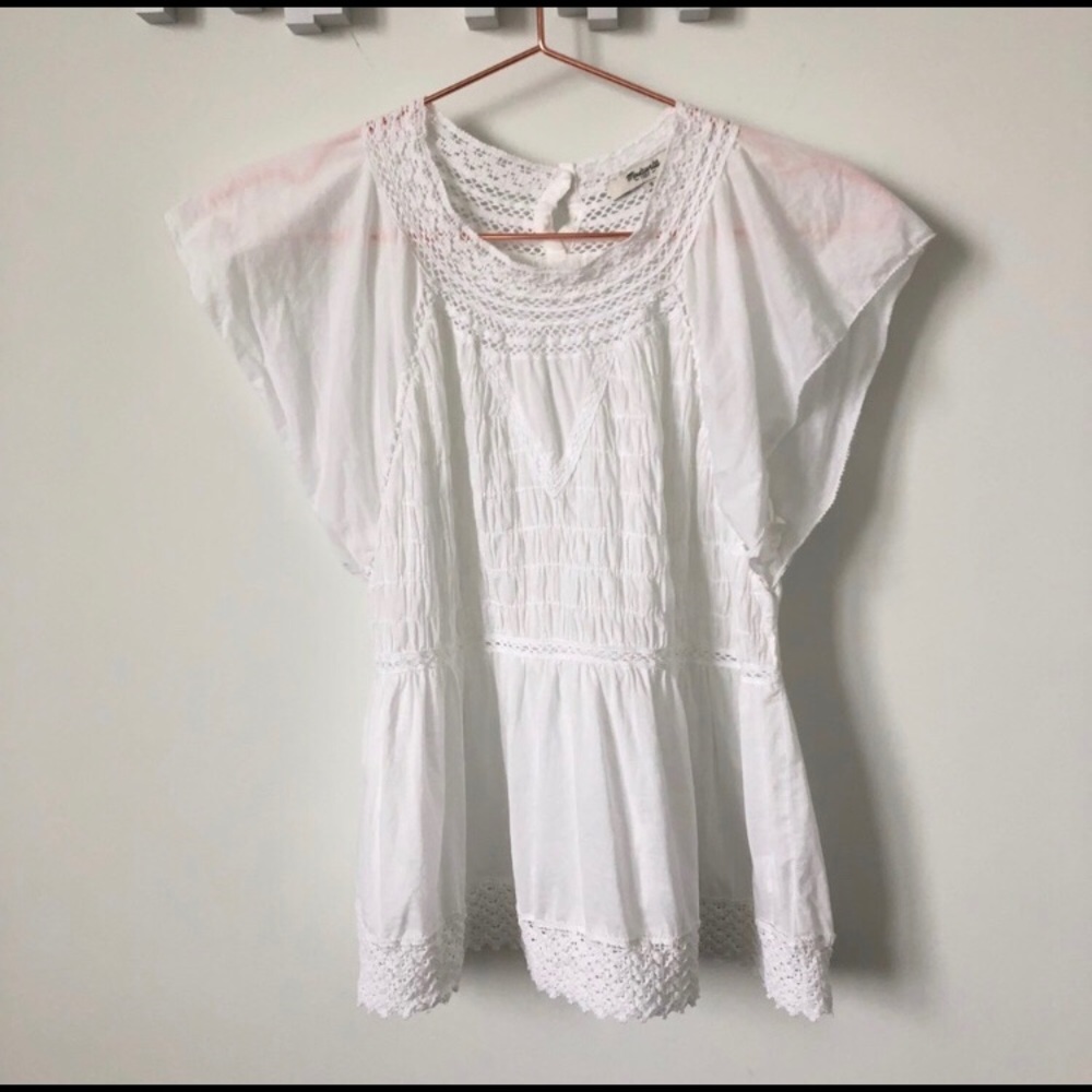 Madewell Lace-mix top